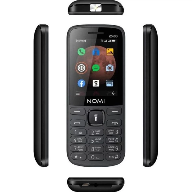 Телефон Nomi i2403 Black (чорний) - Фото 4 Телефон Nomi i2403 Black (чорний) - зображення 4