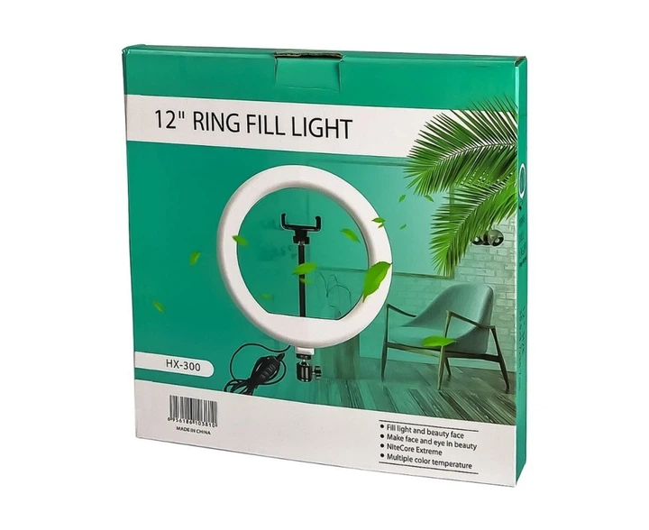 Кільцева LED лампа з утримувачем для телефону Чорний 12" 30 см (SH7711192) - Фото 5 Кільцева LED лампа з утримувачем для телефону Чорний 12" 30 см (SH7711192) - зображення 5