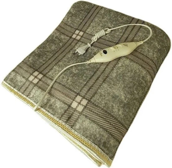 Электропростынь 150х170 см с сумкой Electric Blanket серый клетчатый (SH772902) - изображение 3