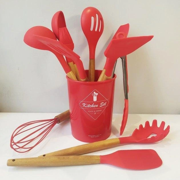 Набор кухонных принадлежностей 12 предметов Kitchen Set Красный
