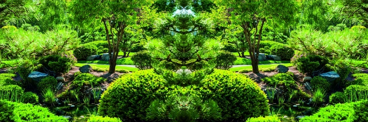 Фотосетка для декора забора, фотозабор "Зеленый сад" 300х100 см - изображение 4