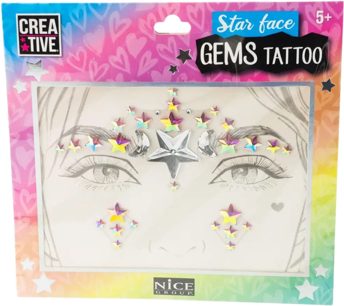 Набір для декору обличчя Nice Star Face Gems Tattoo (8056779026057) - зображення 1