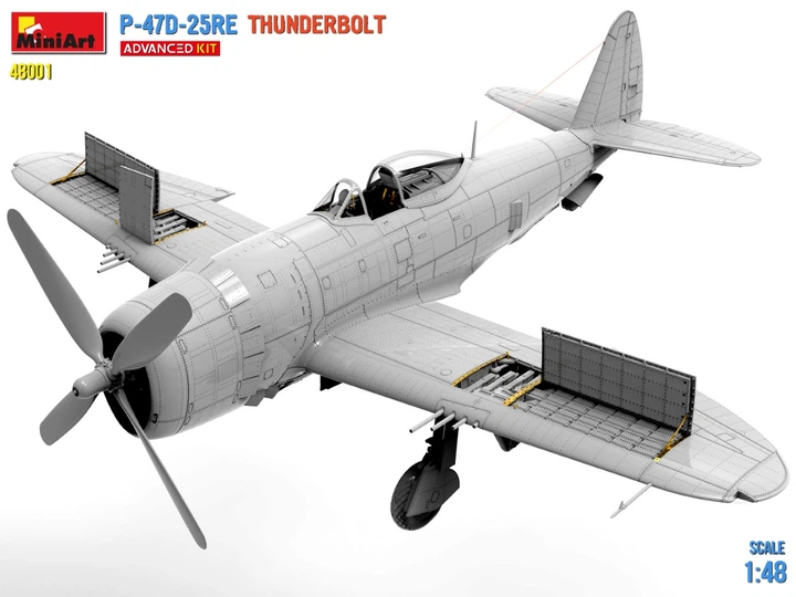 Сборная модель 1/48 самолет Republic P-47D-25RE Thunderbolt (Расширенный комплект) Miniart 48001 - Фото 2 Сборная модель 1/48 самолет Republic P-47D-25RE Thunderbolt (Расширенный комплект) Miniart 48001 - изображение 2