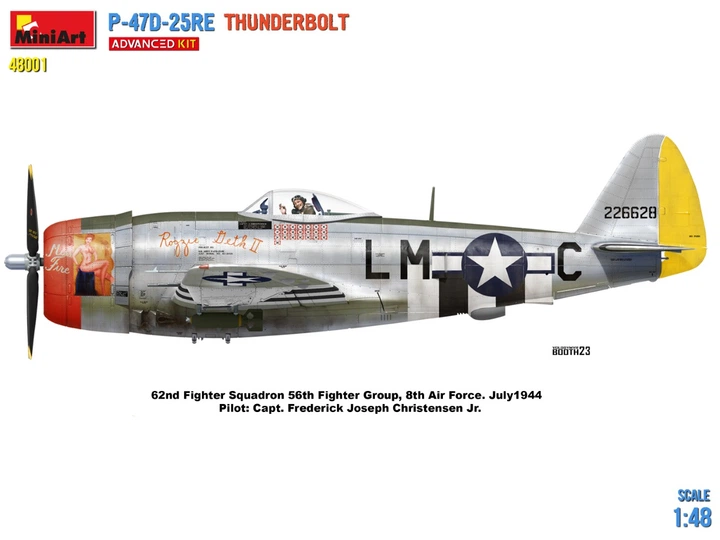 Сборная модель 1/48 самолет Republic P-47D-25RE Thunderbolt (Расширенный комплект) Miniart 48001 - Фото 13 Сборная модель 1/48 самолет Republic P-47D-25RE Thunderbolt (Расширенный комплект) Miniart 48001 - изображение 13