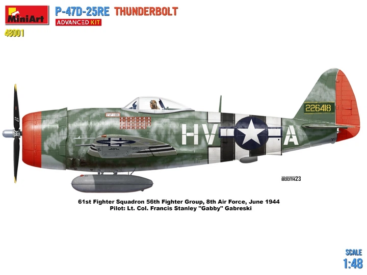 Сборная модель 1/48 самолет Republic P-47D-25RE Thunderbolt (Расширенный комплект) Miniart 48001 - Фото 14 Сборная модель 1/48 самолет Republic P-47D-25RE Thunderbolt (Расширенный комплект) Miniart 48001 - изображение 14