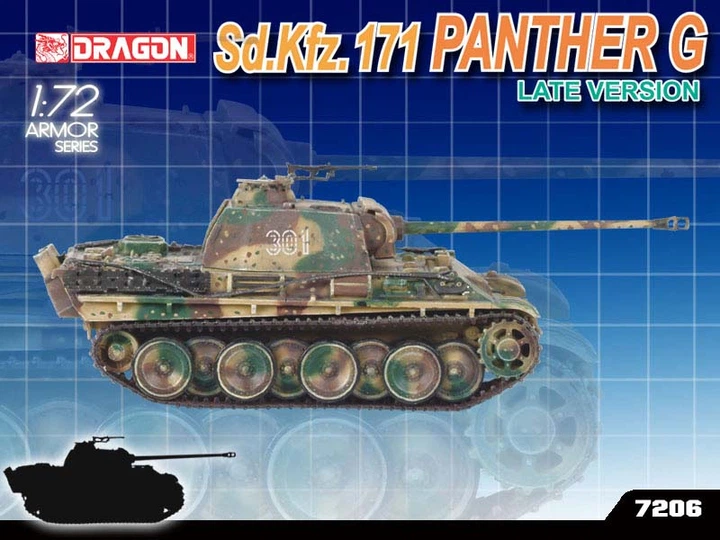 Собирательная модель 1/72 танк Sd.Kfz. 171 Panther G Late Version Dragon D7206 - изображение 6