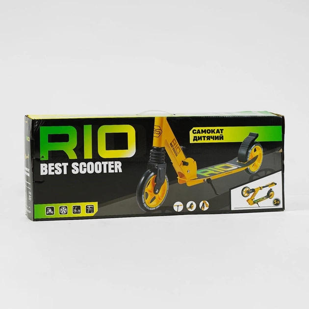 Самокат двухколесный Best Scooter Rio 88505 колеса PU 145мм передний амортизатор алюминиевый тормоз Черно-красный - Фото 2 Самокат двухколесный Best Scooter Rio 88505 колеса PU 145мм передний амортизатор алюминиевый тормоз Черно-красный - изображение 2