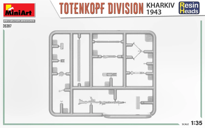 Фигуры 1/35 Отдел Тотенкопф Харьков 1943 - Смоляные головы MiniArt 35397 - изображение 8