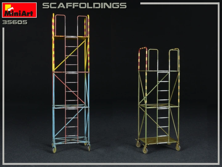 Сборная модель 1/35 лесов Scaffoldings MiniArt 35605 - изображение 6