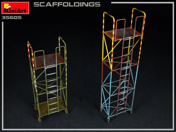 Сборная модель 1/35 лесов Scaffoldings MiniArt 35605 - изображение 7