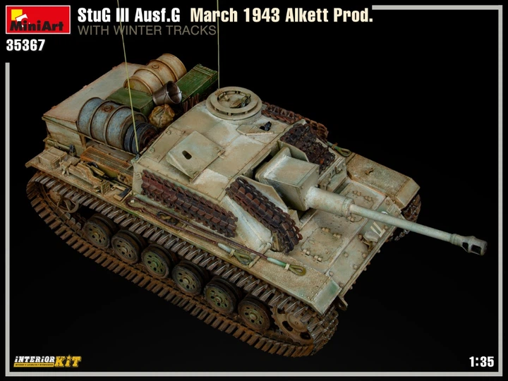 Збірна модель 1/35 САУ StuG III Ausf. G March 1943 MiniArt 35367 - зображення 17