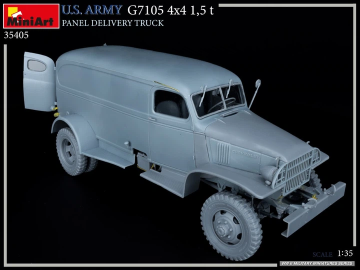 Сборная модель 1/35 панельная грузовик армии США G7105 4x4 1,5 т MiniArt 35405 - изображение 19