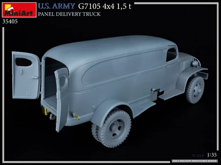 Сборная модель 1/35 панельная грузовик армии США G7105 4x4 1,5 т MiniArt 35405 - изображение 20