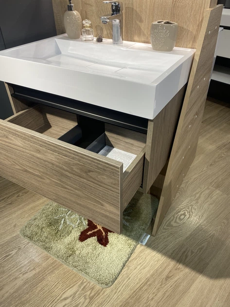 Тумба Palma-1 700 з умивальником Vitold 700, горіх - зображення 4