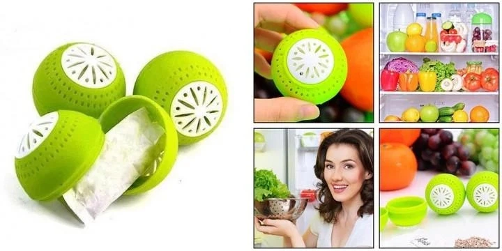Поглинач для усунення запаху в холодильнику "Свіжість" Fridge Balls, 3 шт - зображення 4