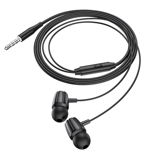 Наушники Hoco M88, вакуумные, проводные, 3.5mm, 1.2m, чёрные - изображение 3