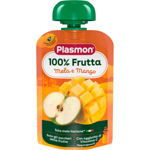 Детское пюре Plasmon Яблоко, манго 100 г (1136128) - изображение 1
