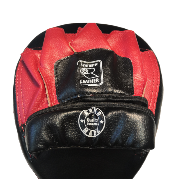 Лапы боксерские BOXER гнутые кожвинил красные - изображение 3