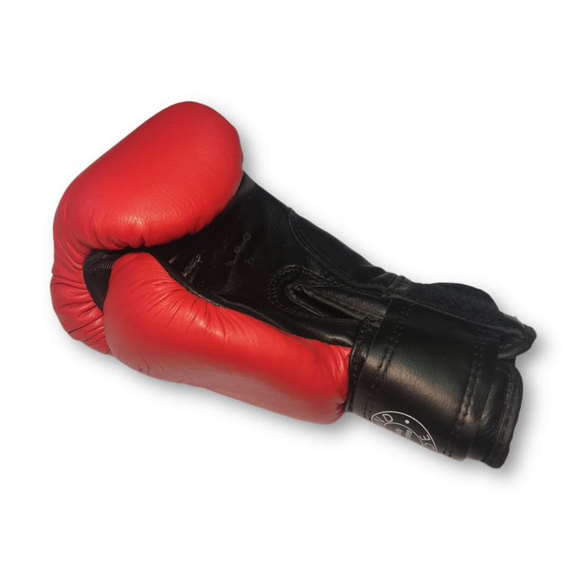 Боксерские перчатки BOXER 6 oz кожа красные - Фото 3 Боксерские перчатки BOXER 6 oz кожа красные - изображение 3