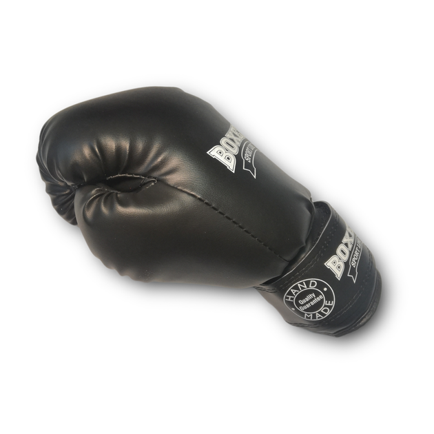 Боксерские перчатки BOXER 10 оz кожвинил Элит черные - Фото 2 Боксерские перчатки BOXER 10 оz кожвинил Элит черные - изображение 2