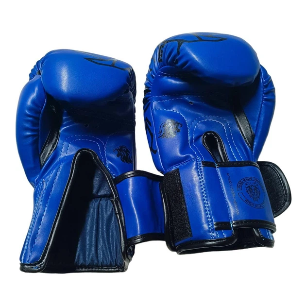 Боксерские перчатки LEV SPORT ТОП 10 oz стрейч синие - изображение 5