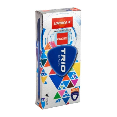 Ручка шариковая Unimax Trio, красная (UX-104-06) - Фото 3 Ручка шариковая Unimax Trio, красная (UX-104-06) - изображение 3