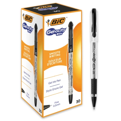 30шт, Ручка гелева Bic Gel-Ocity Stic, чорна (bcCEL1010266) - зображення 2