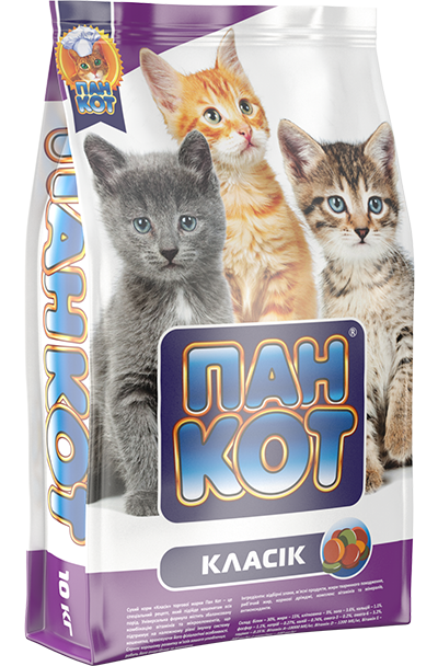 Пан Кот КЛАССИК - Сухой корм для котят, 10 кг - изображение 2