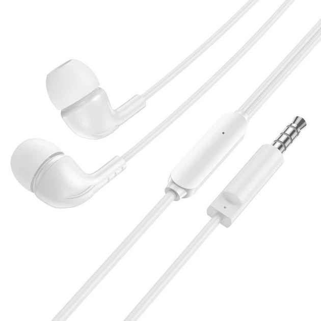 Навушники BOROFONE BM83 Craft universal earphones with mic White - Фото 3 Навушники BOROFONE BM83 Craft universal earphones with mic White - зображення 3