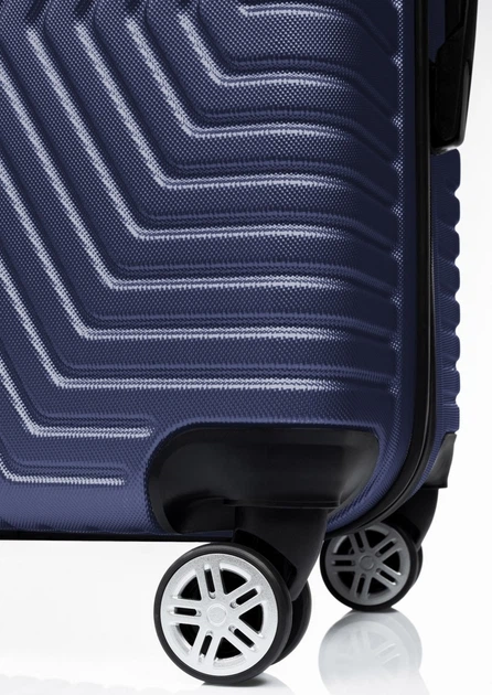 Средний пластиковый чемодан на колесах 70L GD Polo 60k001 medium синий - изображение 5