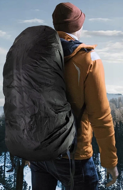 Чохол-дощовик для рюкзака до 60L Nela-Style Raincover mx109cXL чорний - зображення 6
