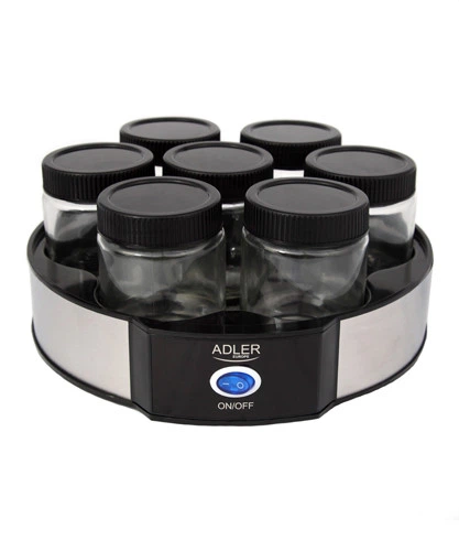 Йогуртниця Adler AD 4476, 7 скляних баночок по 200 мл, температура 42 °C, для домашнього йогурту - изображение 4