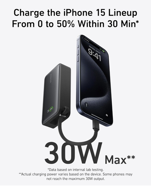 スマホアクセサリー Anker Nano Power Bank 10000mAh USB-C Anker Nano Power Bank (30W, Built-In USB-C Cable) (モバイル