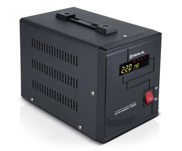 Стабілізатор REAL-EL Stab Energy-2000 Black - Фото 3 Стабілізатор REAL-EL Stab Energy-2000 Black - зображення 3