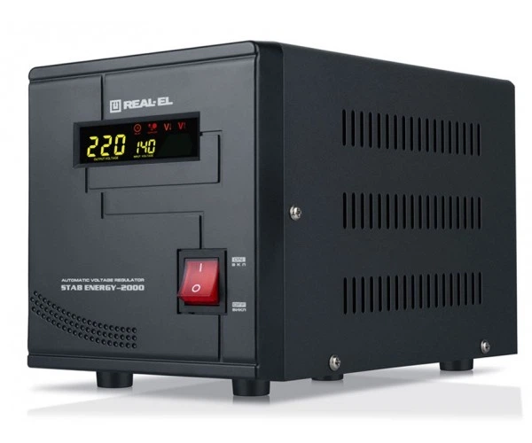 Стабілізатор REAL-EL Stab Energy-2000 Black - Фото 5 Стабілізатор REAL-EL Stab Energy-2000 Black - зображення 5