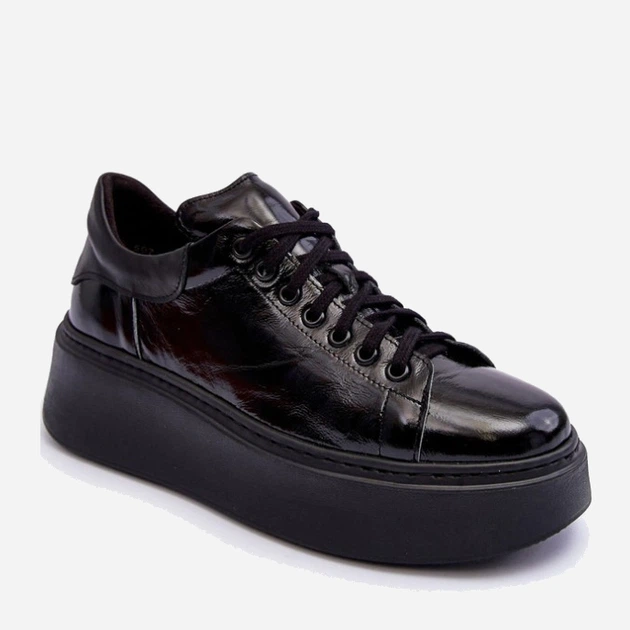 Sneakersy damskie ze skóry naturalnej Lemar 10150 37 Czarne (5905677919240) - obraz 2
