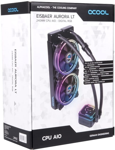 Система жидкостного охлаждения Alphacool Eisbaer Aurora LT240 ARGB (11678) - изображение 6