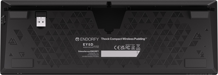 Klawiatura bezprzewodowa Endorfy Thock Compact Pudding DE Kailh Box Black Wireless Black (EY5D002) - obraz 14