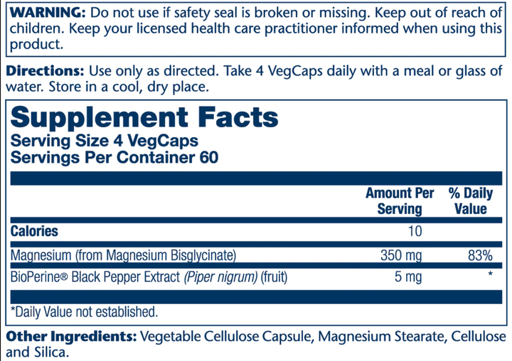 Магний глицинат, Magnesium Glycinate, Solaray, 350 мг, 120 капсул (5325321) - изображение 5