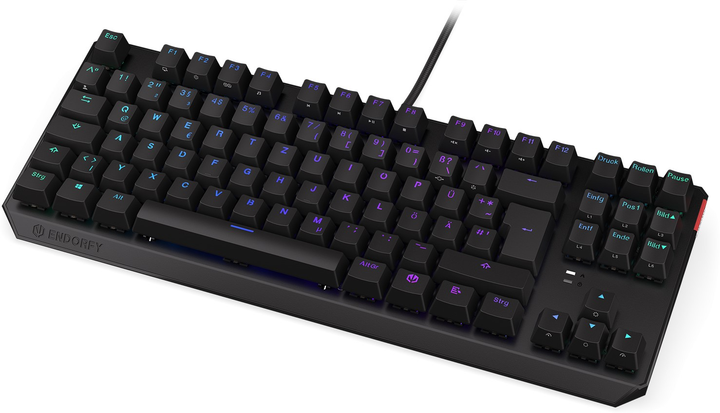 Клавіатура дротова Endorfy Thock TKL DE Kailh Red USB Black (EY5D007) - зображення 5