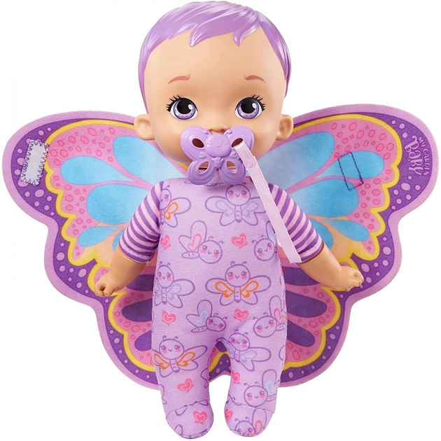 Lalka bobas Mattel My Garden Baby My First Baby Butterfly Purple 23 cm (887961989069) - obraz 2