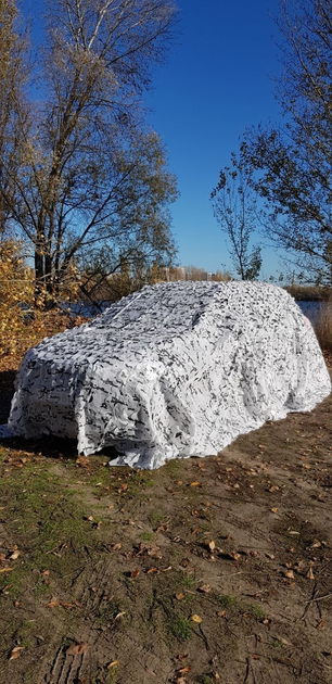 Маскувальна сітка 6х5 м та 6х8 м зима ціна вказана за кв.м. - зображення 2