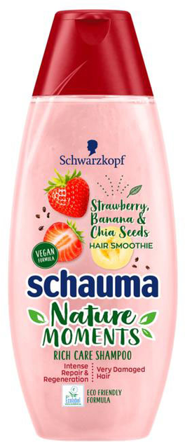 Шампунь Schauma Nature Moments Hair Smoothie інтенсивно регенеруючий для пошкодженого волосся 400 мл (9000101242003) - зображення 1