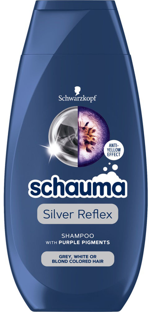 Szampon Schauma Silver Reflex przeciw żółtym tonom do włosów siwych, białych i blond 250 ml (3838905554468) - obraz 1