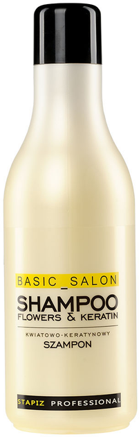Szampon do włosów Stapiz Basic Salon Flowers & Keratin Shampoo kwiatowo-keratynowy 1000 ml (5904277710264) - obraz 1