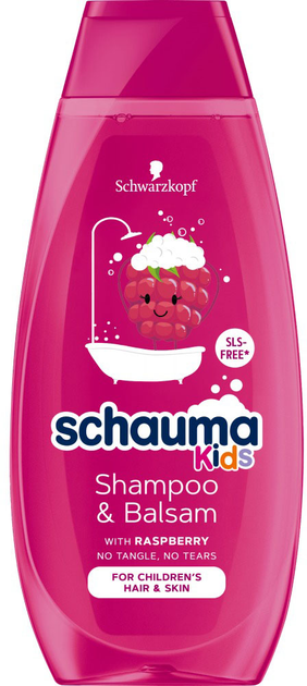 Шампунь і бальзам для волосся Schauma Kids для дівчаток з екстрактом малини 400 мл (9000101657593) - зображення 1