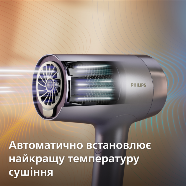 Фен PHILIPS BHD720/10 серії 7000 + Стайлер PHILIPS BHS742/00 серії 7000 (комплект) - Фото 15 Фен PHILIPS BHD720/10 серії 7000 + Стайлер PHILIPS BHS742/00 серії 7000 (комплект) - зображення 15