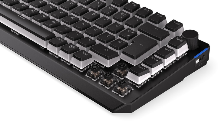 Klawiatura bezprzewodowa Endorfy Thock 75% Pudding DE Kailh Box Black Wireless Black (EY5D019) - obraz 13