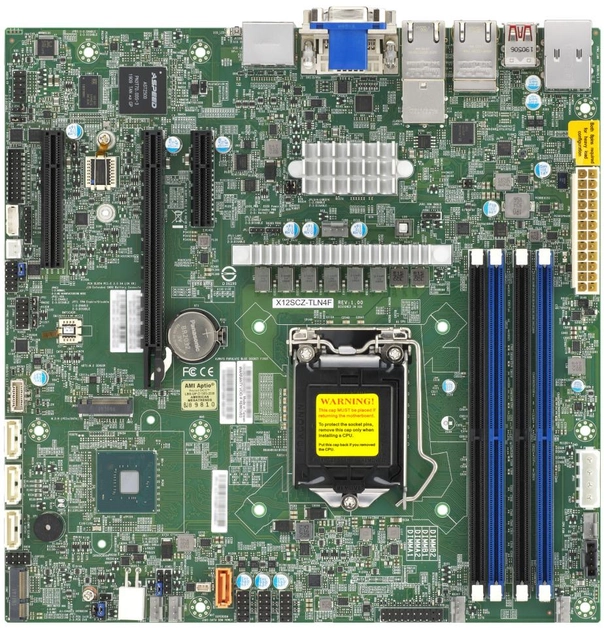 Материнська плата Supermicro MBD-X12SCZ-QF-O (s1200, Intel Q470E, PCI-Ex16) - зображення 1