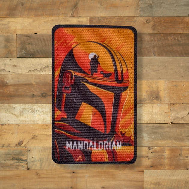 Шеврон The Mandalorian, 8х5 , на липучке (велкро), патч печатный - изображение 1